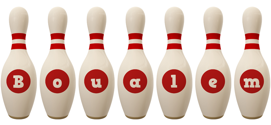 Boualem bowling-pin logo