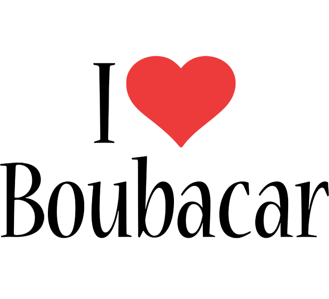 Boubacar i-love logo