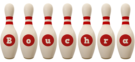 Bouchra bowling-pin logo