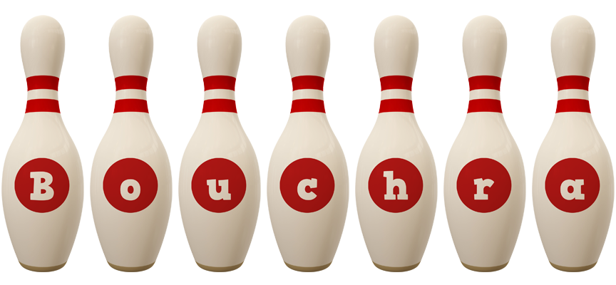 Bouchra bowling-pin logo