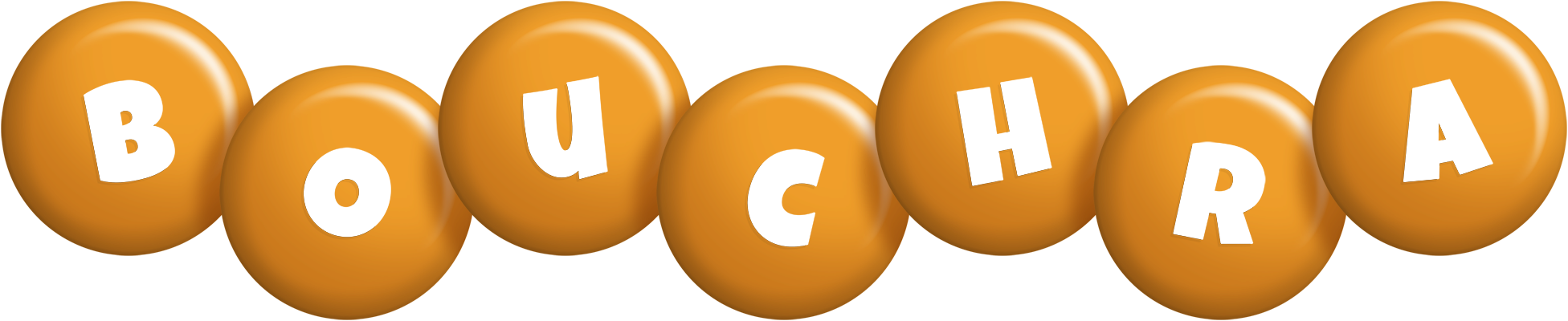 Bouchra candy-orange logo