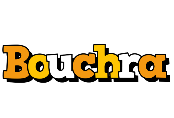 Bouchra cartoon logo