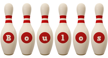 Boulos bowling-pin logo