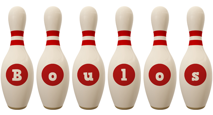 Boulos bowling-pin logo