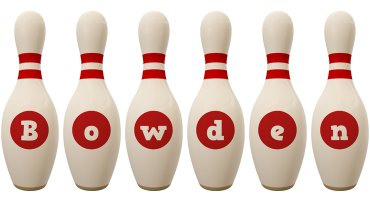 Bowden bowling-pin logo