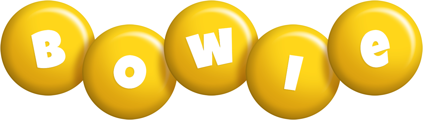 Bowie candy-yellow logo