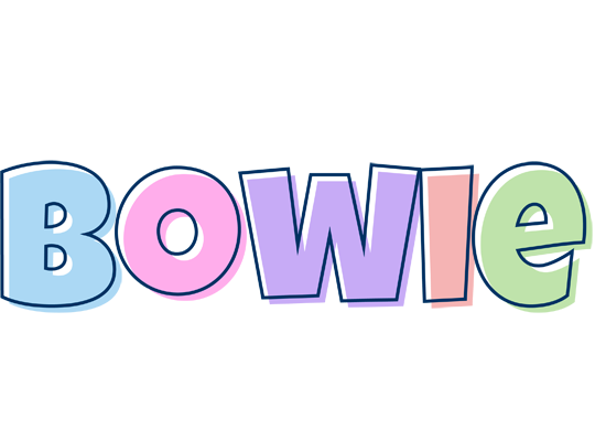 Bowie pastel logo