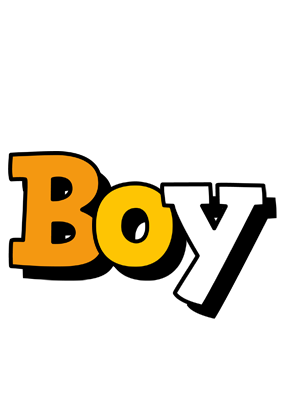 Boy cartoon logo