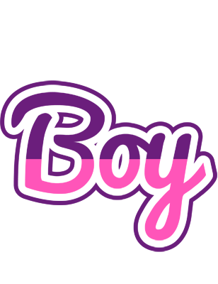 Boy cheerful logo