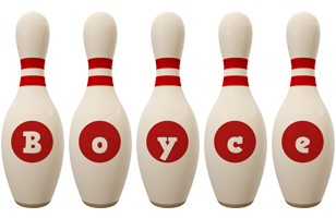 Boyce bowling-pin logo