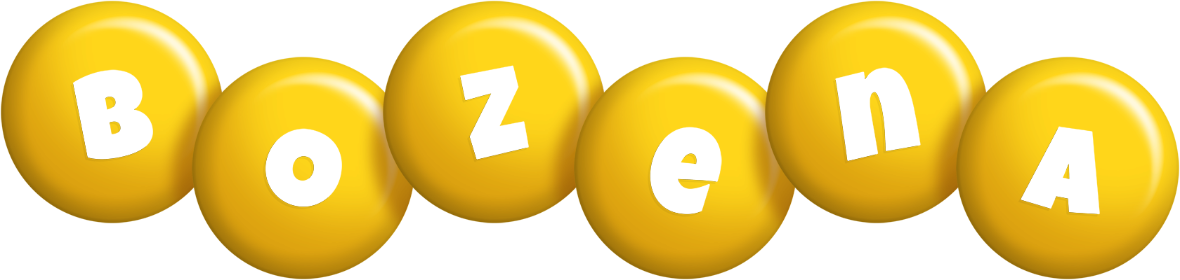 Bozena candy-yellow logo
