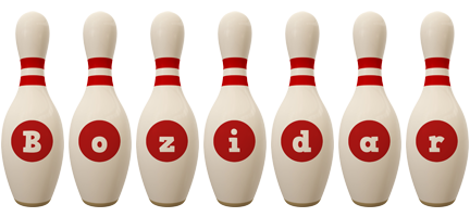 Bozidar bowling-pin logo