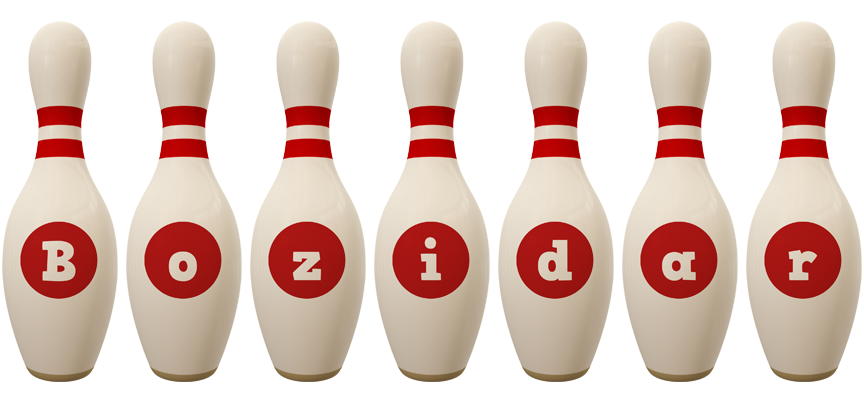 Bozidar bowling-pin logo