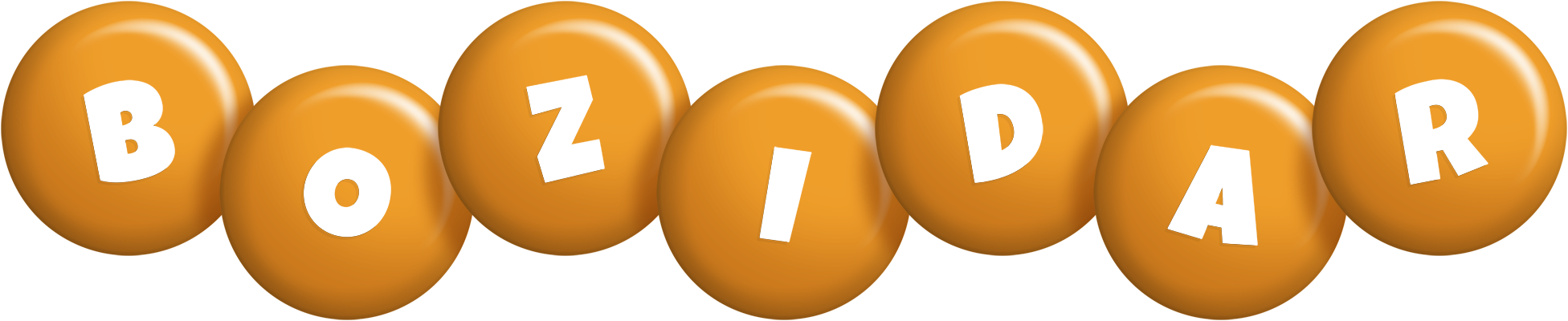 Bozidar candy-orange logo