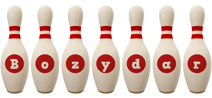Bozydar bowling-pin logo