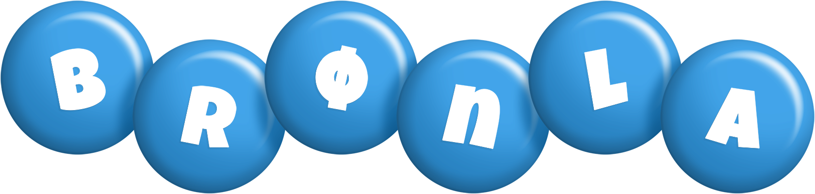 Brønla candy-blue logo