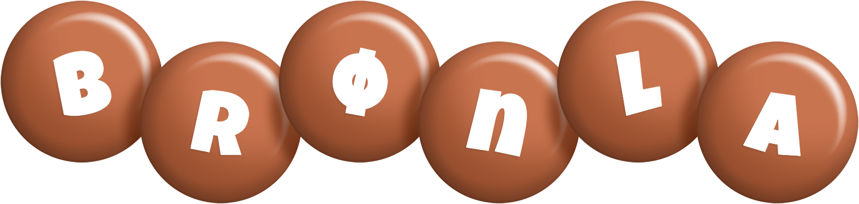 Brønla candy-brown logo