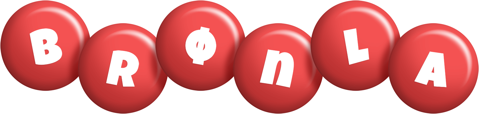 Brønla candy-red logo