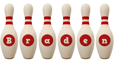 Braden bowling-pin logo