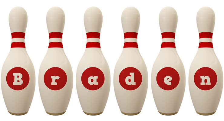 Braden bowling-pin logo
