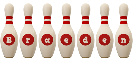 Braeden bowling-pin logo