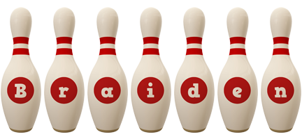 Braiden bowling-pin logo