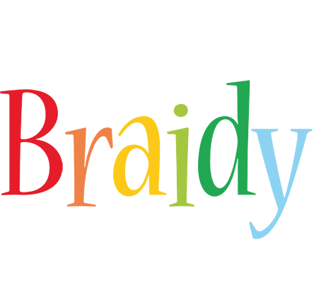 Braidy birthday logo