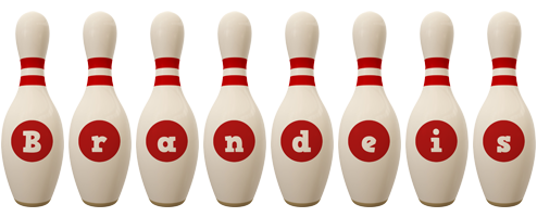 Brandeis bowling-pin logo