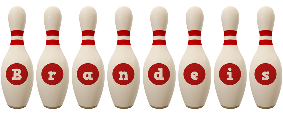 Brandeis bowling-pin logo