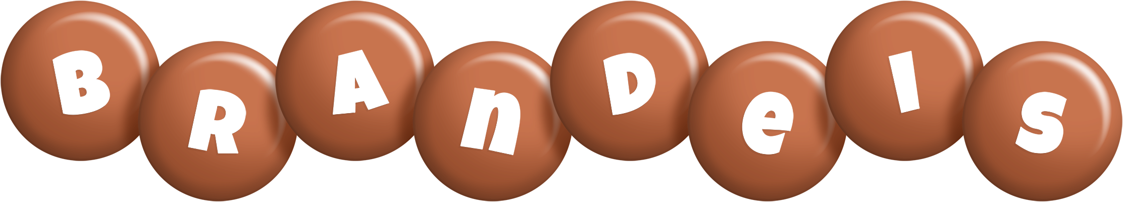 Brandeis candy-brown logo