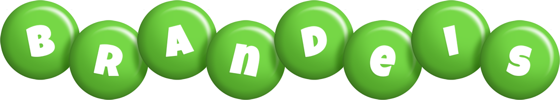 Brandeis candy-green logo