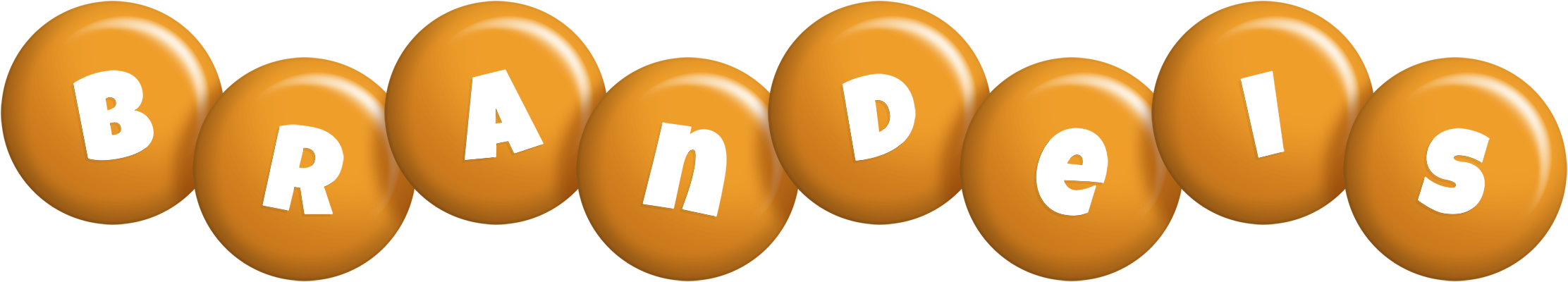 Brandeis candy-orange logo