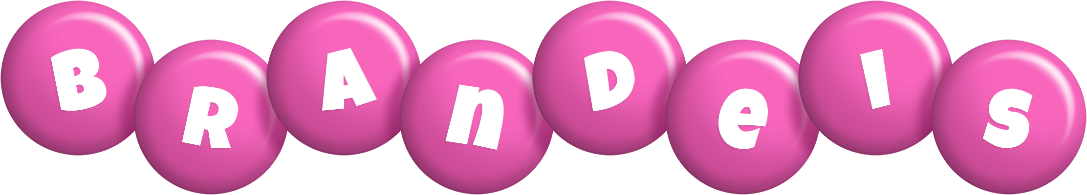 Brandeis candy-pink logo