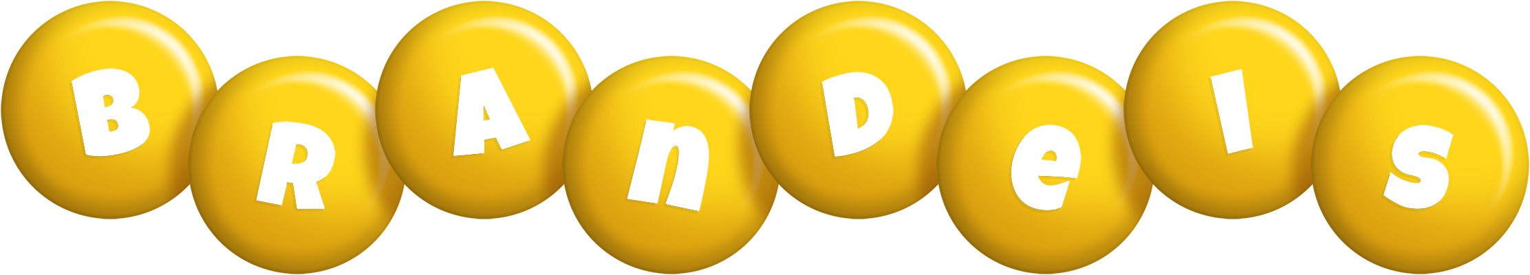 Brandeis candy-yellow logo