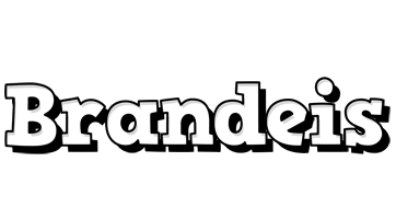 Brandeis snowing logo