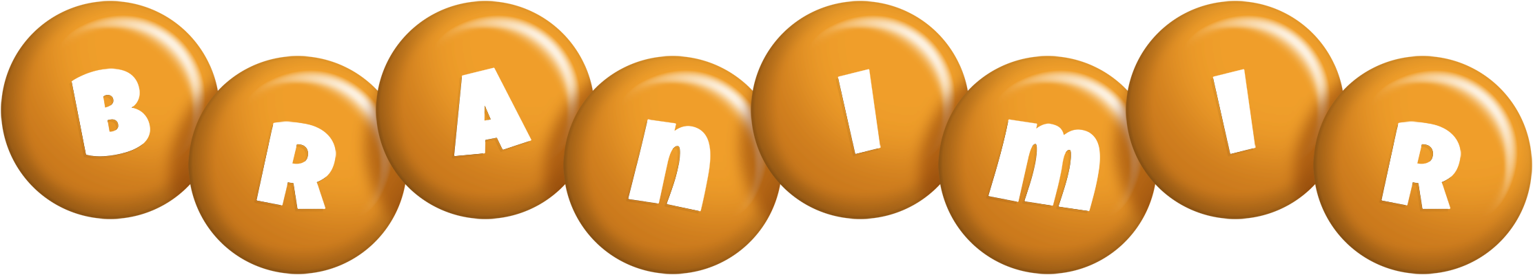Branimir candy-orange logo
