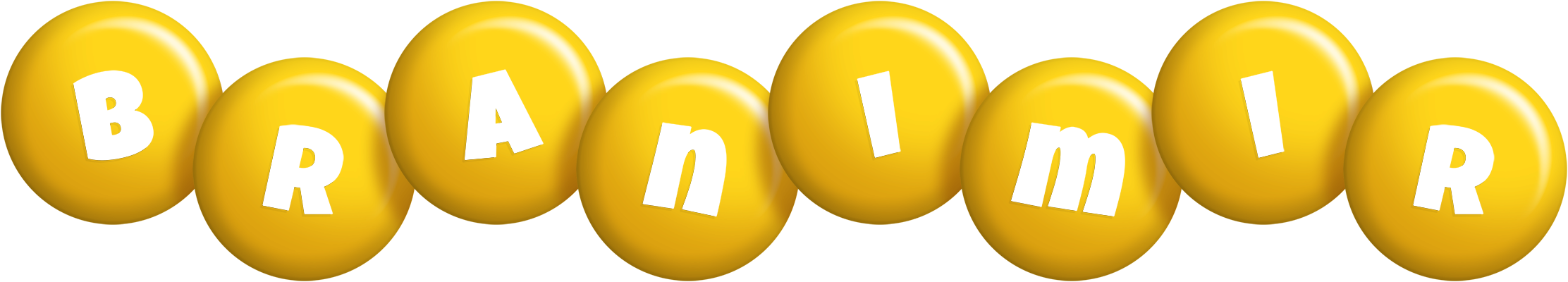 Branimir candy-yellow logo