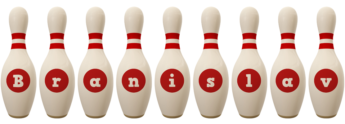 Branislav bowling-pin logo