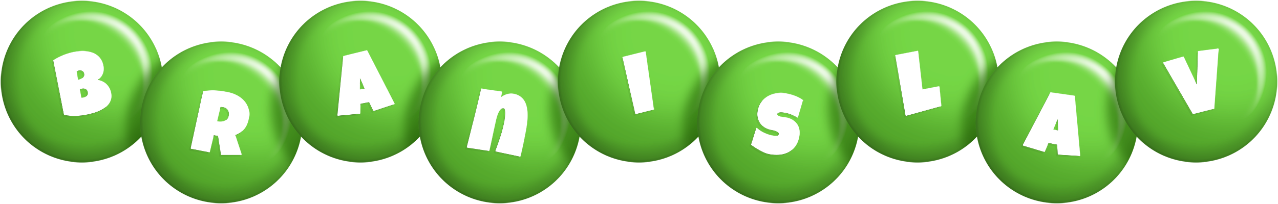 Branislav candy-green logo