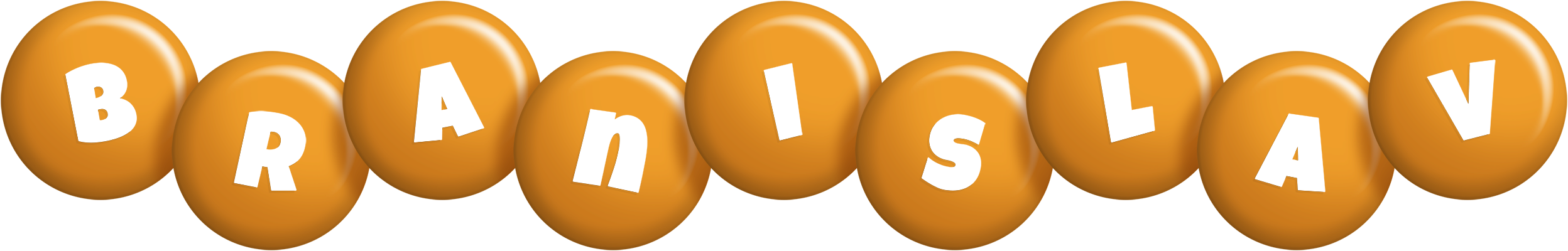 Branislav candy-orange logo