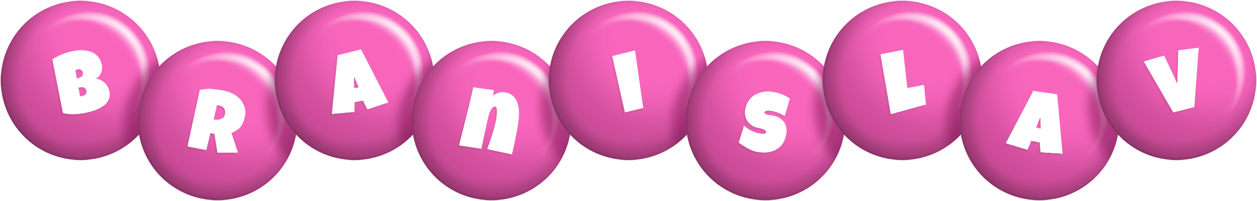 Branislav candy-pink logo