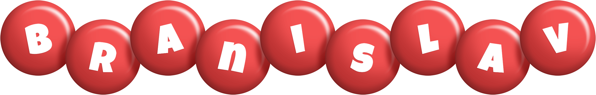 Branislav candy-red logo
