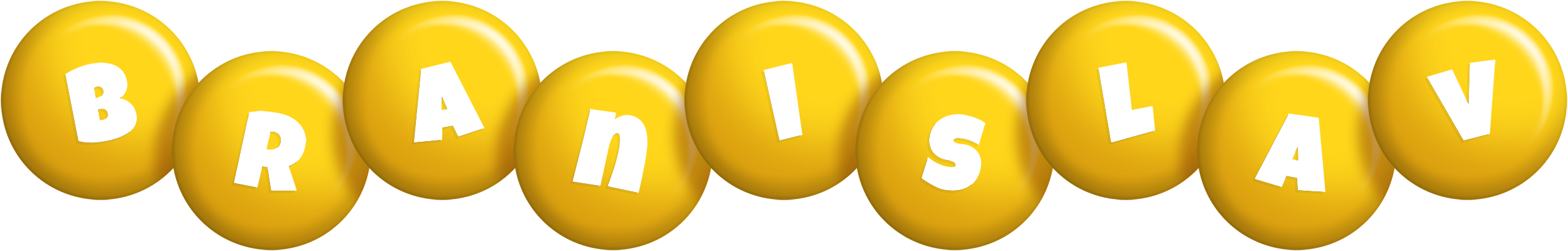 Branislav candy-yellow logo