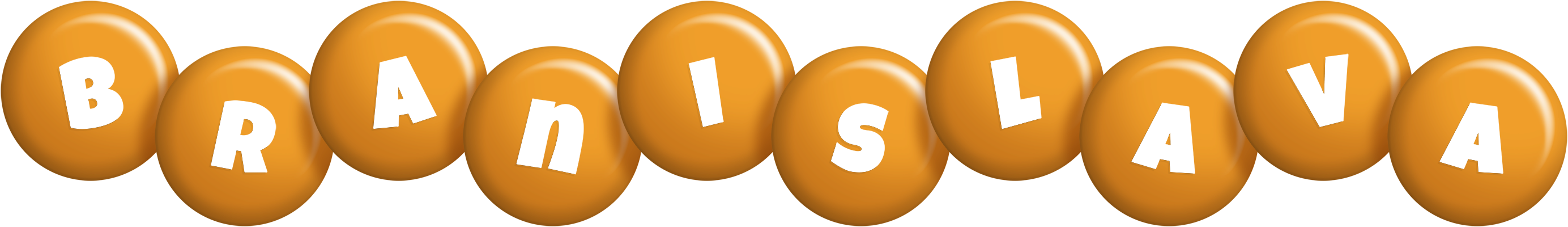 Branislava candy-orange logo