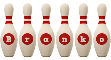 Branko bowling-pin logo