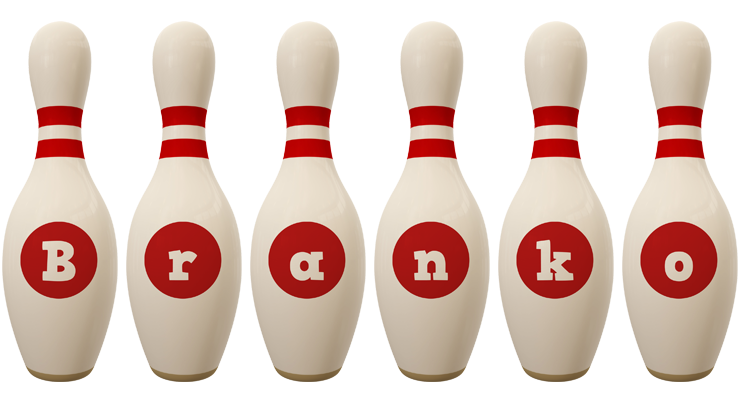 Branko bowling-pin logo