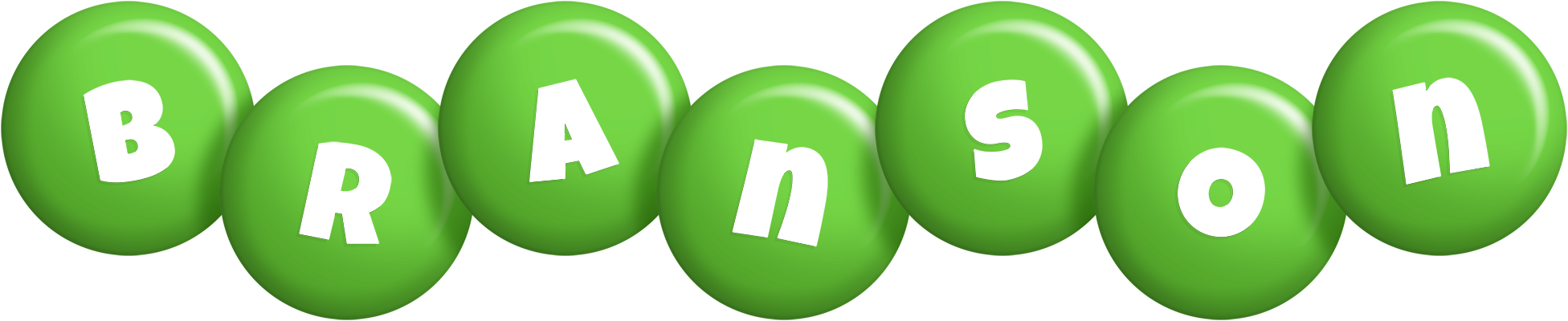 Branson candy-green logo