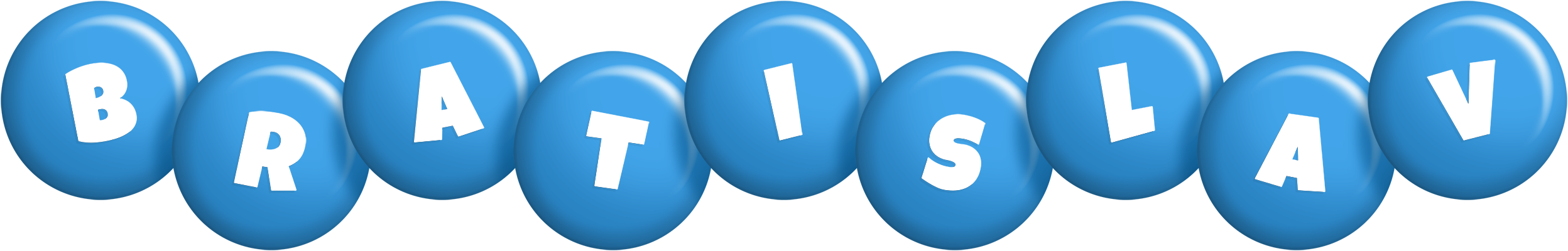 Bratislav candy-blue logo