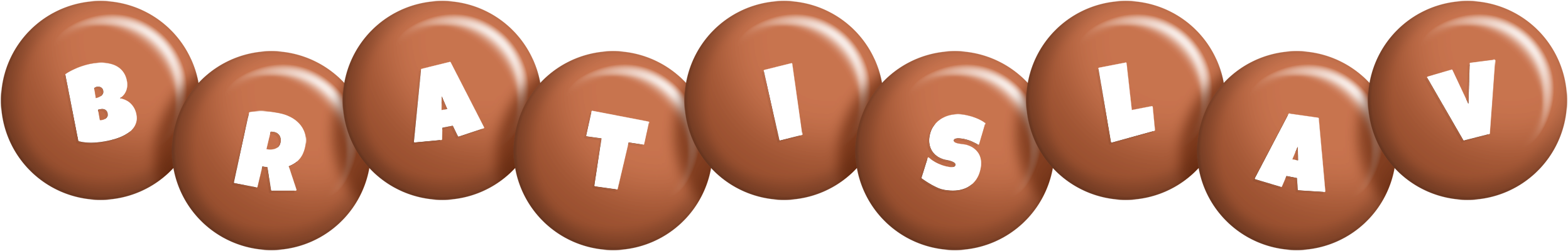 Bratislav candy-brown logo