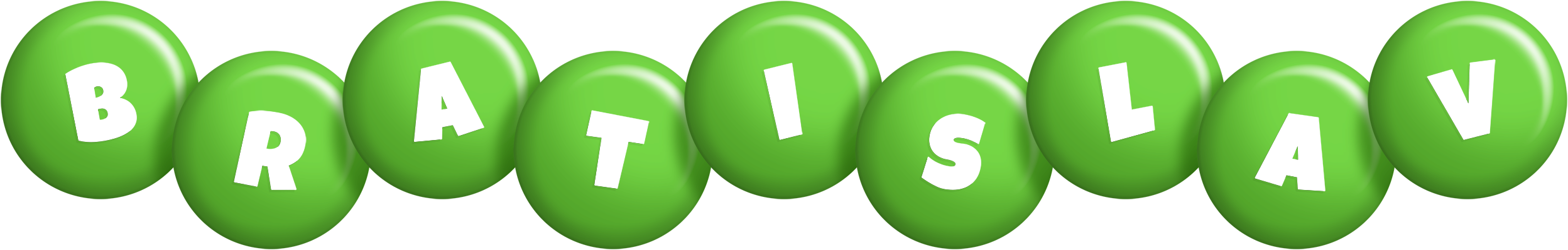 Bratislav candy-green logo